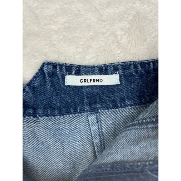 GRLFRND Twiggy Button Fly Denim Skirt Med Wash Size 25 - Picture 7 of 12
